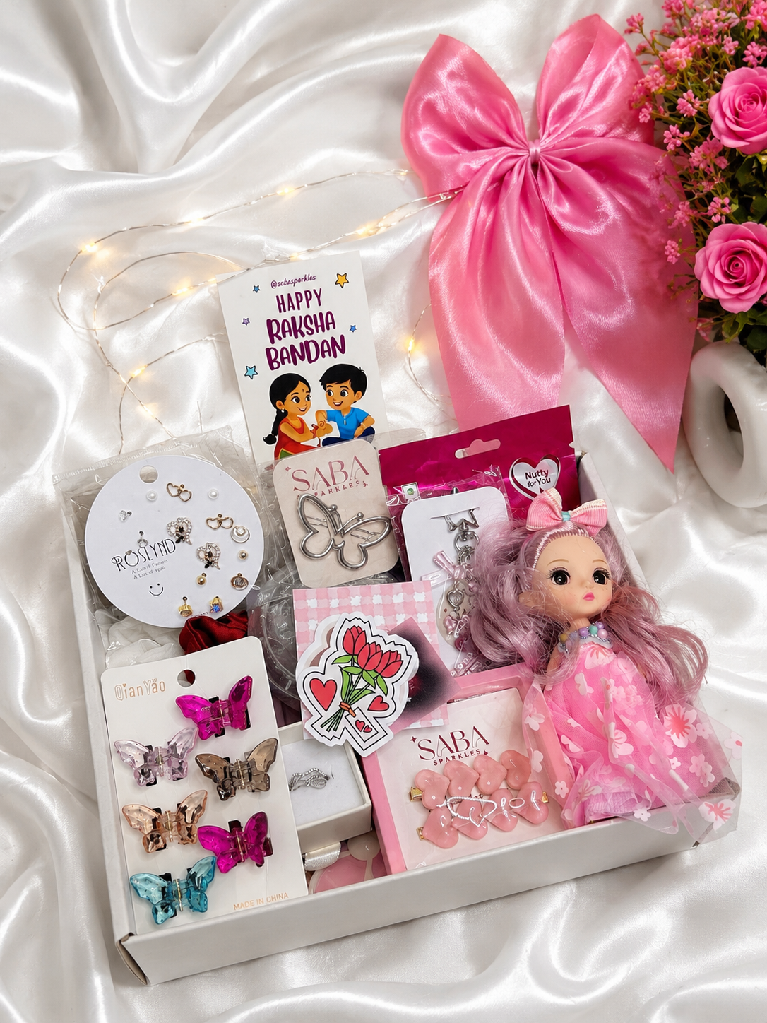Pink Raksha Bandhan Gift Hamper for Sister