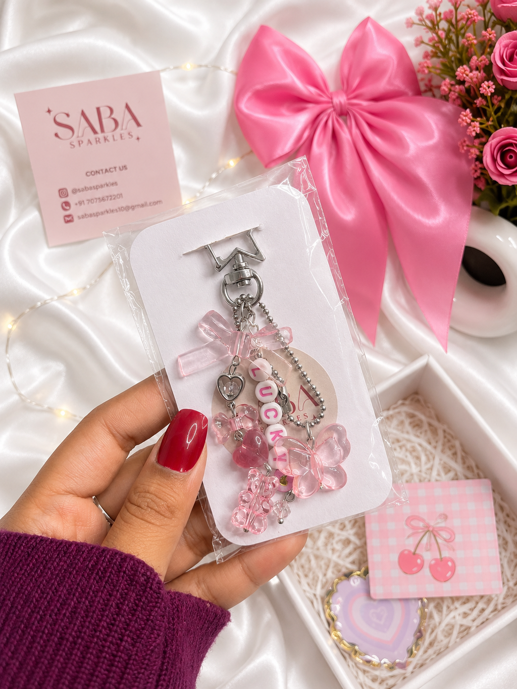 Pink Raksha Bandhan Gift Hamper for Sister