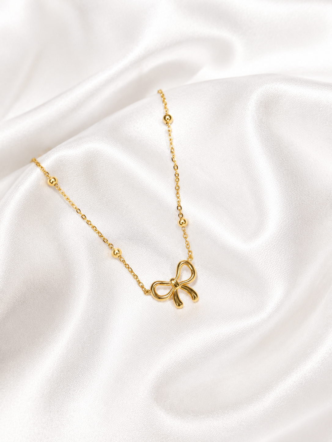 Anti-Tarnish Bow Pendant Neck chain for Women & Girls