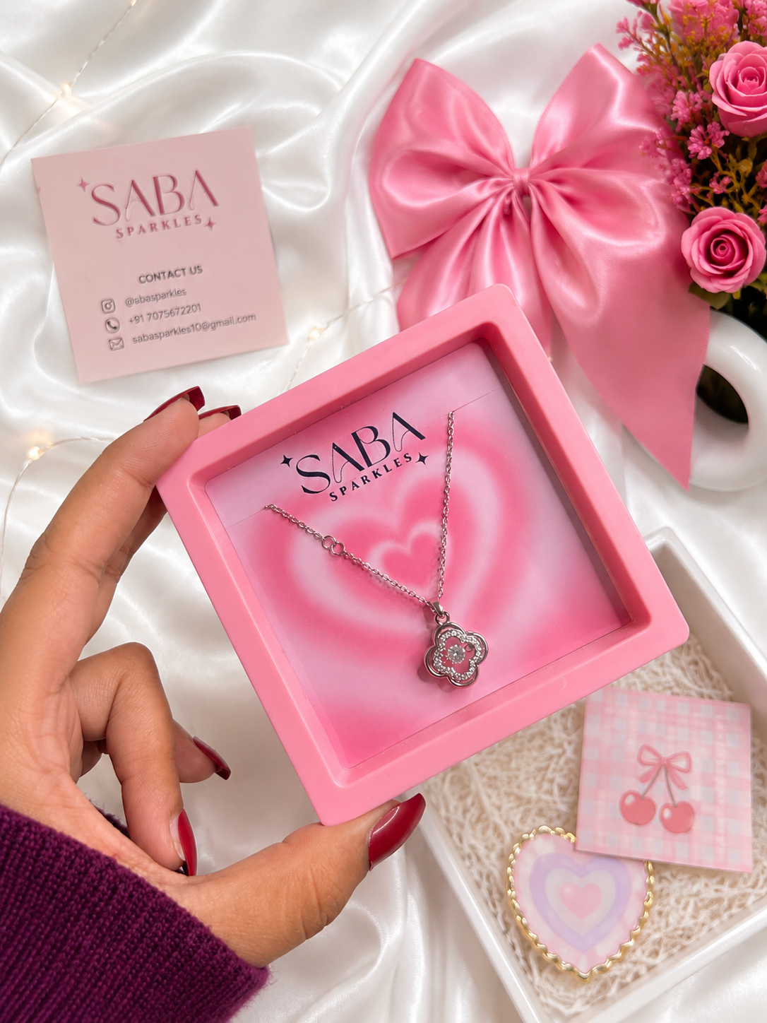 Pink Raksha Bandhan Gift Hamper for Sister