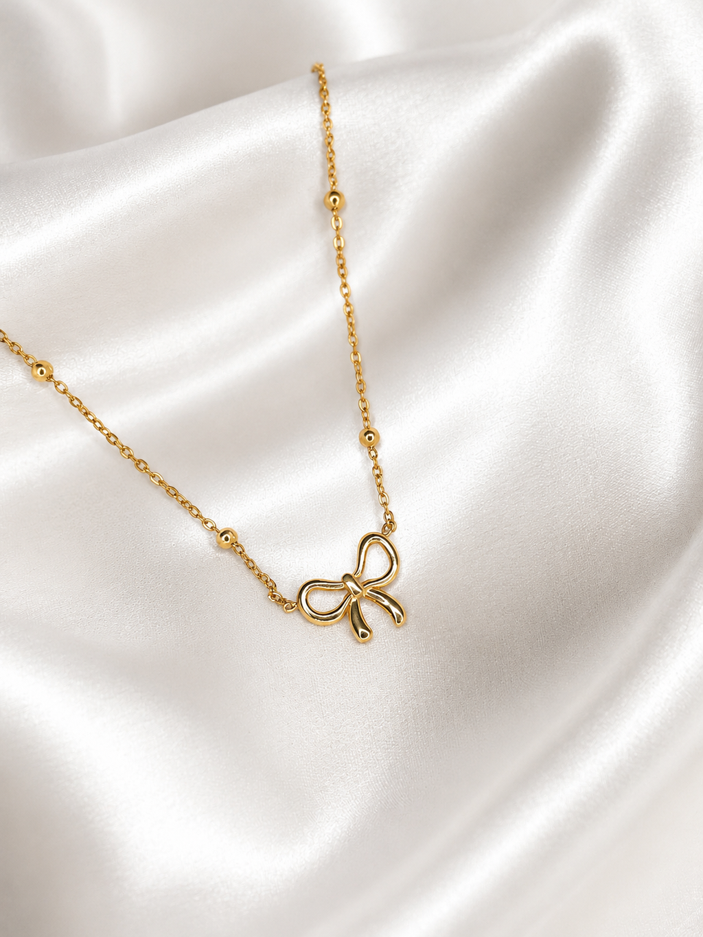 Anti-Tarnish Bow Pendant Neck chain for Women & Girls