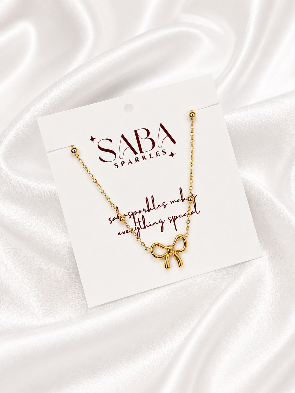 Anti-Tarnish Bow Pendant Neck chain for Women & Girls