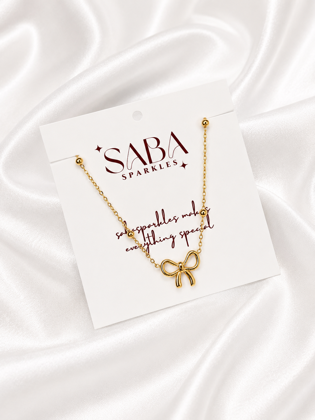 Anti-Tarnish Bow Pendant Neck chain for Women & Girls