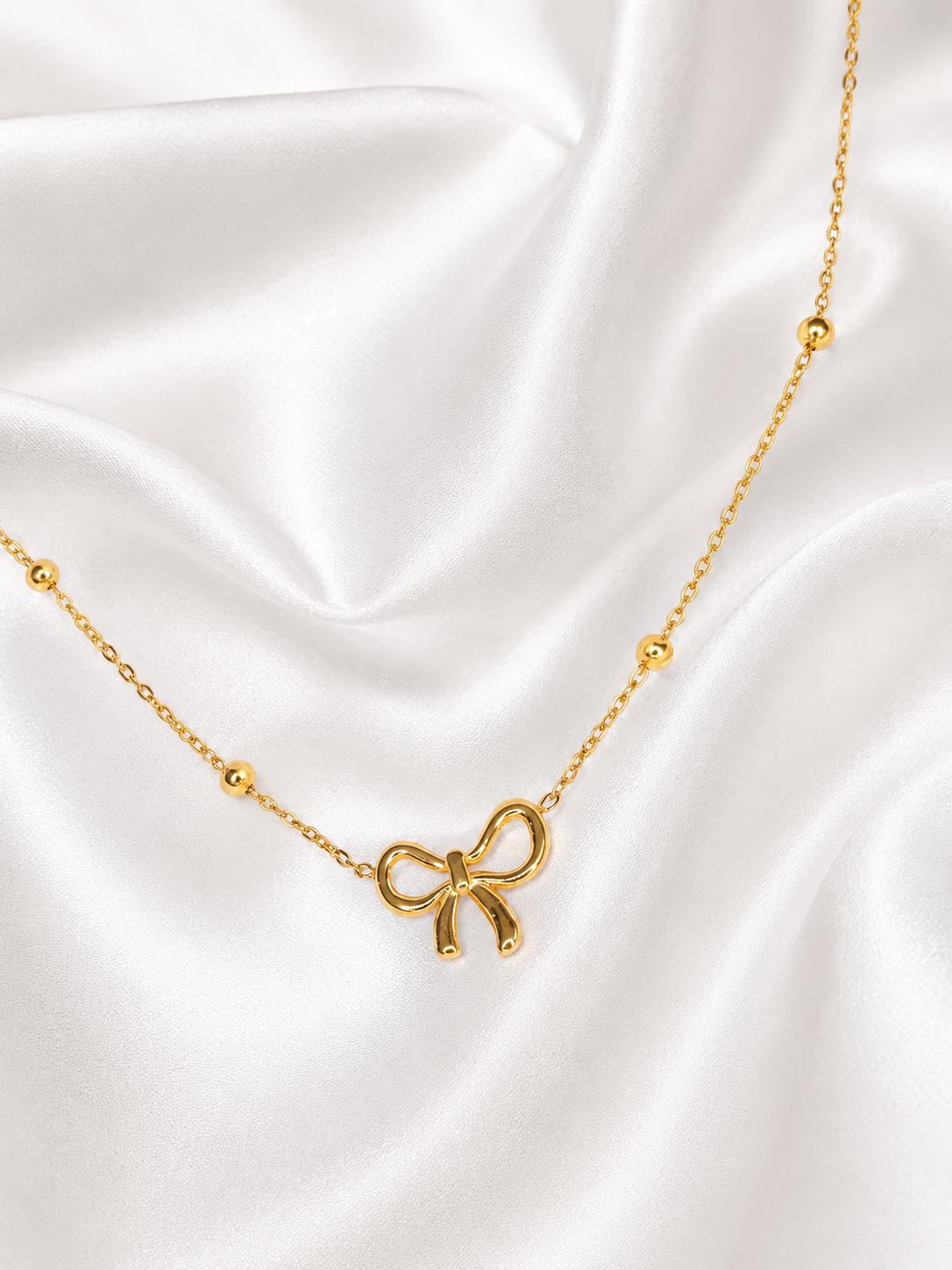 Anti-Tarnish Bow Pendant Neck chain for Women & Girls