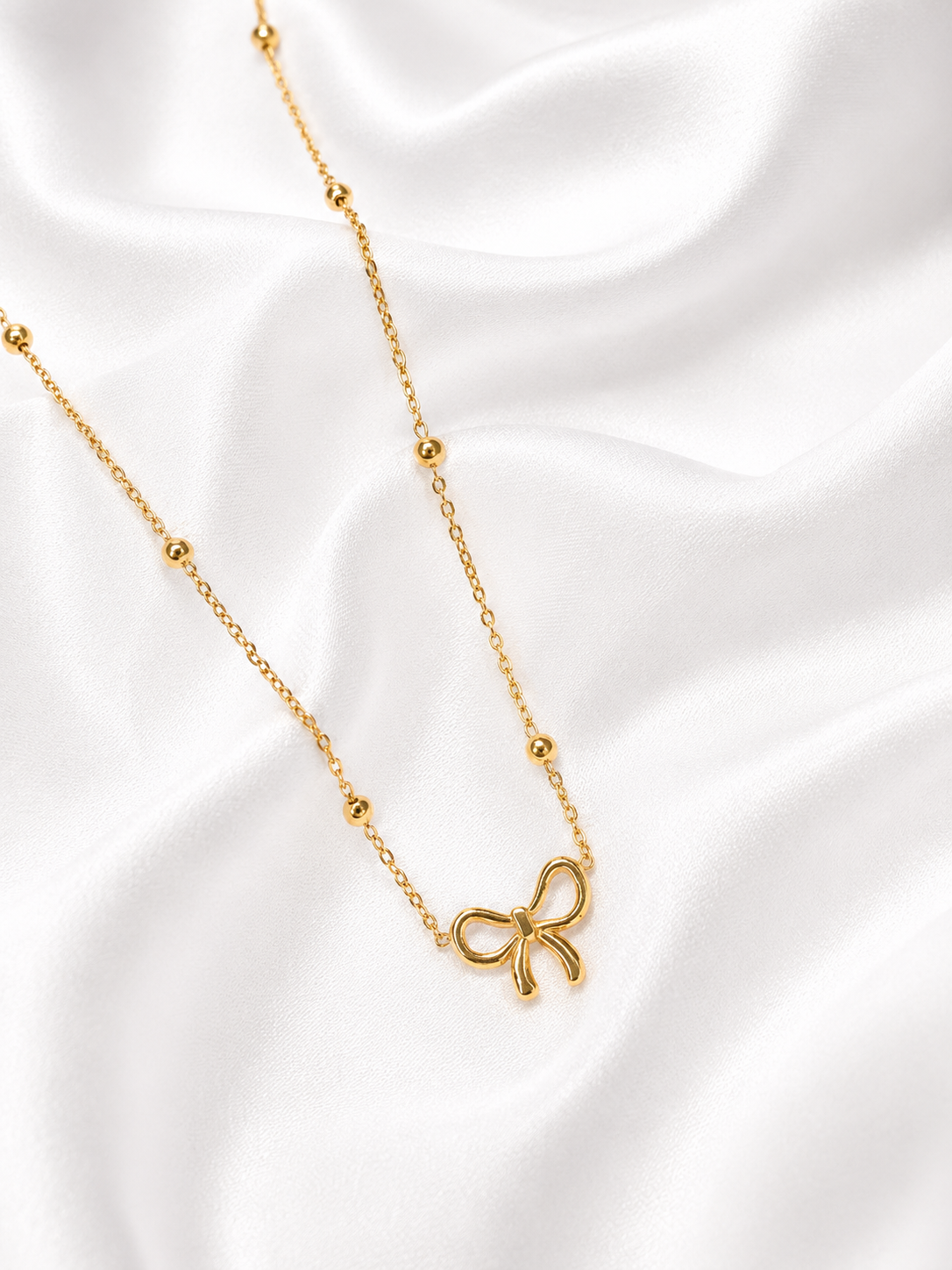 Anti-Tarnish Bow Pendant Neck chain for Women & Girls